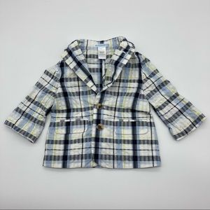 Janie and Jack Spring Plaid Blazer Jacket 6-12 M
